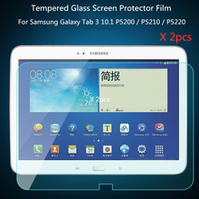 2pcs Premium Tempered Glass for Samsung Galaxy Tab 3 10.1 P5200 P5220 P5210 9H Hard Tablet Screen Protector Film 2024 - buy cheap