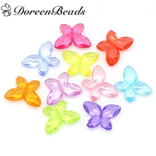 DoreenBeads Acrylic Spacer Beads Butterfly Mixed Faceted 11mm x 15mm( 3/8"x 5/8"),Hole:Approx 1mm,200PCs (B28215) 2024 - buy cheap