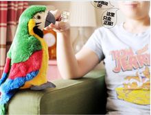 Новые плюшевые Имитация попугая плюшевые игрушки зеленый Ара игрушки Симпатичные tery игрушка попугай игрушка в подарок около 26 см 2024 - купить недорого