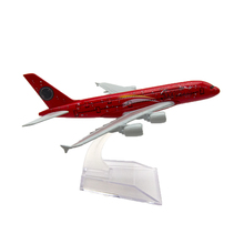 Avión aeroplano de aleación para niños, modelo de juguete a escala 1/400, Airbus rojo, A380, 16cm, regalo para colección 2024 - compra barato