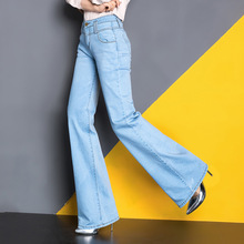 Женские джинсы с высокой талией, широкие брюки 27-34, бесплатная доставка, 2017 2024 - купить недорого