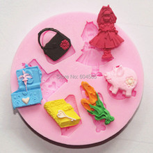 Ladies Clothes Shape Mold Silicone Chocolate Fondant Candy Mold 2024 - buy cheap