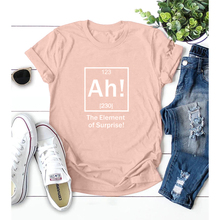 Ah, o elemento de camiseta hipster surpresa, casual, letras engraçadas, camisa gráfica, bagagem, surpresa, grunge, roupas vintage 2024 - compre barato