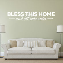 Vinyl Wall Sticker Bless This Home Quote Wall Decals Home Living Room Decor Good Wishes Wallpaper Family Welcome Mural AY1124 2024 - buy cheap