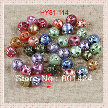 free shipping 100pcs 81-114  8mm plastic round beads mixed colour acrylic rhinestone round beads 2024 - buy cheap
