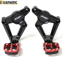 CNC Motorcycle Folding Rear sets articular footpeg Foot Pegs Footrest Passenger For honda X-ADV XADV X ADV 2017 2018 LOGO 2024 - buy cheap