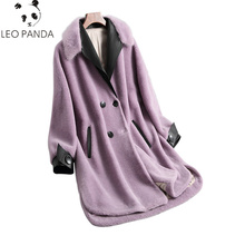 Superior quality Real Wool Coat Mink Fur Collar 100% Wool Jacket Winter WomenSheepskin Coat 2019 Korean Vintage Women Tops 2024 - buy cheap