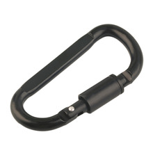New 1 x Aluminum Alloy Black & Gray & White Carabiner Hiking D-Ring Keychain Clip Hook Buckle Sport 2024 - buy cheap