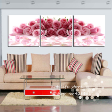 3 Piece Wall Pictures For Living Room Most Beautiful Roses Lover Put Room Wall Modern Painting Home Decor Printed Canvas 2024 - buy cheap