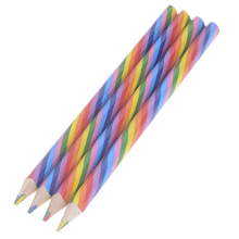 Новый Радужный карандаш, деревянный карандаш для защиты окружающей среды, яркий цвет, внешний вид, карандаш для школы, офиса, карандаш для письма 2024 - купить недорого