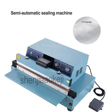Máquina de vedação semiautomática para uso doméstico, selador de saco plástico com pedal, 220v 1000w, 1 peça 2024 - compre barato