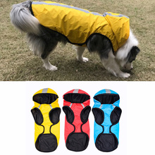 Casaco de cão à prova dwaterproof água roupas para animais de estimação fita reflexiva grande cão capa de chuva ursinho grande cachorro jaqueta com capuz casaco de chuva suprimentos para animais de estimação S-3XL 2024 - compre barato