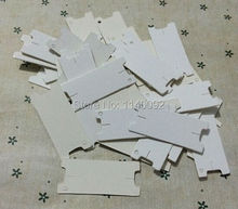 free shipping 500 pcs a lot 1.8x4.3cm blank white paper tag/the winding card/DIY tags/cards/gift packing labels 2024 - buy cheap