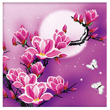 Magnolia flores decoração de casa diy pintura kit bordado diamante mosaico pintura strass 3d quadrado ícone adesivos diamante 2024 - compre barato