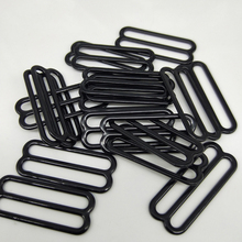 Fechos ajustáveis para sutiã, 30mm, preto, 8, fivela de metal e plástico, fecho para sutiã, revestido de metal, 30 modos 2024 - compre barato