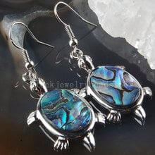 Free Shipping Women Fashion Jewelry New Zealand Blue Abalone Shell Turtle Earrings 1Pair  C2208 2024 - buy cheap