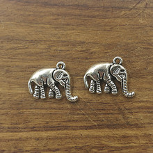 10pcs Charms  elephant 19*16mm Tibetan Silver Plated Pendants Antique Jewelry Making DIY Handmade Craft 2024 - buy cheap