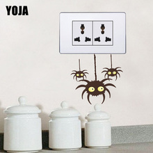 YOJA-pegatina de pared de araña con dibujos animados, calcomanía de interruptor, PVC, decoración del hogar, 12ss0101 2024 - compra barato