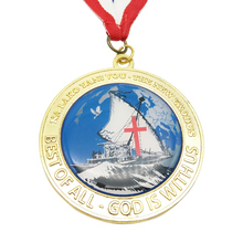 Fábrica Personalizado barato impressão personalizada cor Prêmios Medalhão com fitas de medalhas de ouro 2024 - compre barato