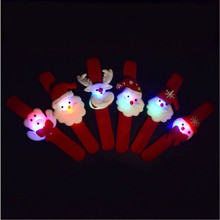 2 шт. светящийся плюшевый браслет флэш-кольцо для рук светящиеся игрушки Рождественские игрушки для детей Рождественский подарок 2024 - купить недорого