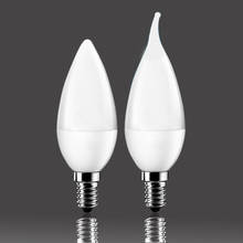 LED Candle Lamp 10leds SMD2835 Chip LED E14 LED Candle Light  AC220-240V LED Bulb Warm White/White Energy Saving 1pc ZK93 2024 - buy cheap
