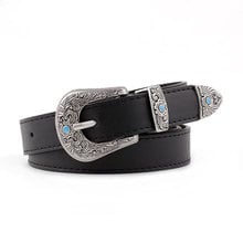 Fashion Women Ladies Vintage Retro Carving Metal Single Pin Buckle Belt PU Leather Waist Strap Waistband All-Match Accessories 2024 - buy cheap
