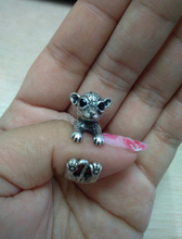 Wholesale Unique Handmade Boho Chic Retro Chihuahua Ring Female and Male Pet Lovers Gift Idea-- 12pcs/lot 2024 - buy cheap