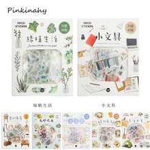 40 Pcs/bag Creative Daily Life Green Plants people memo pad planner sticky note paper sticker kawaii stationery pepalaria office 2024 - buy cheap