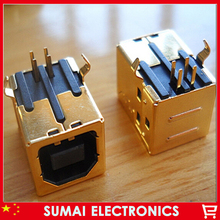 Conector de puerto de datos USB 2,0 chapado en oro 3u de alta calidad 5 uds conector hembra tipo USB B 2024 - compra barato
