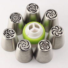 Mujiang 8Pcs Russian Nozzle Set Stainless Steel Icing Cream Nozzles Pastry Tips Sugarcraft Cake Decoration Baking Pastry Tools 2024 - купить недорого