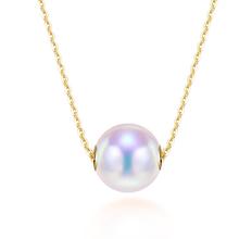 Collar con colgante de perlas de mar Akoya, joyería fina, 18K, luz redonda para clavícula 2024 - compra barato