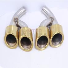 Exhaust Muffler Pipe Tips Golden Stainless Steel For Porsche Cayenne 2015 2016 2024 - buy cheap