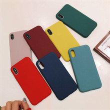 Soft Frosted Case For iphone 11 Pro 7 8 6 6s Plus XS Max XR 5 5s se X Cover Case Soft Silicon Phone Shell Solid Color Capa 2024 - buy cheap