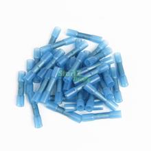 50pcs Blue 16-14 AWG Heat Shrink Butt Wire Crimp Connector Electrical Terminals 1.5-2.5mm2 2024 - buy cheap