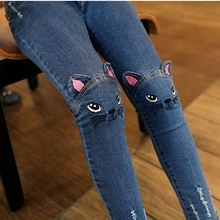 2021 spring and autumn kids clothing casual jeans pants, Cartoon image girls jeans 2024 - buy cheap