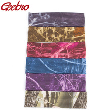 Geebro Women's Tie Dye Elastic Headband Summer Cotton Soft Stretch Turban Headband Elastic Hair Accessory Bands For Girls DQ494 2024 - buy cheap