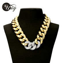 Hot order 1pcs Women Europe and the United States all-match thick Choker Shiny chain necklace Wholesale SALE 2024 - buy cheap