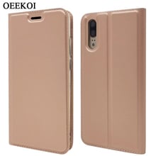 OEEKOI Ultrafinos Case Capa Carteira de Couro para Huawei P30/Companheiro 20 Pro/Companheiro 20/Maimang 7/ y9 2018/Y6 2018/P20/P20 Pro/P20 Lite/P10 2024 - compre barato