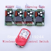 4 receptores + 1 transmissor duplicador, clonagem de controle remoto copiada, 220v, 1ch, 10a, rf, sem fio, sistema de interruptor de energia