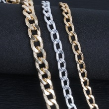 Cadena de aluminio de alta calidad, conector chapado en oro y plata antigua, cadena de Metal para fabricación de pulseras y collares DIY 2024 - compra barato