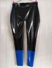 Pure 100% Rubber Latex Black and Navy Blue Trousers Tight Size XXS-XXL 2024 - buy cheap