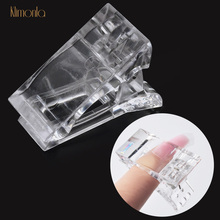 Clipe extensão de unha de cristal transparente, 2 peças, construção de unhas em gel, pontas de arte de unha, clipes de cola estendida, ferramentas de manicure, construção 2024 - compre barato