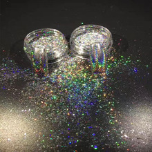 1 Box Galaxy Holo Flakes Laser Bling Rainbow Flecks Chrome Magic Effect Irregular Nail Art Glitter Powders BE323-1 2024 - buy cheap