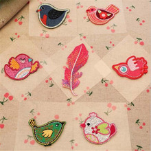 10Pcs Small Cute Bird Applique Clothing Embroidery Patch Fabric Sticker Stick on Patch Craft Sewing Repair Embroidered BD0434 2024 - buy cheap