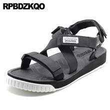 Sandalias romanas de estilo gladiador para hombre, zapatos informales con correa, zapatillas de marca famosa, Punta abierta, color negro, verano, 2021 2024 - compra barato