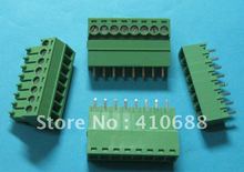 50 piezas paso 3,81mm 8 vías/pin tornillo bloque conector Color verde tipo T enchufable 2024 - compra barato