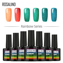 ROSALIND Gel 1S 10ML Rainbow R01-29 Gel Nail Polish Soak Off Semi-Permanent Nail Art UV LED Glitter Need Top Base Gel Lacquer 2024 - buy cheap