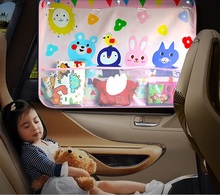 cartoon curtains for cars Cover Sun Blocking Auto car Curtain Side Blocking Tensile Sunshade Curtains for Children top 70*50cm 2024 - buy cheap