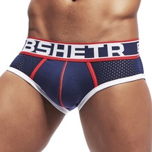 Mens underwear BSHETR Brand Soft Hot sale Mesh Briefs Male shorts Slip Breathable underpants Sexy tanga briefs Gay Cueca panties 2024 - buy cheap