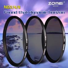 Zomei Neutral Density Filter Lens Kit ND ND2+ND4+ND8 52mm 58mm 62mm 67mm 77mm 82mm for Canon Nikon Sony camera lens 2024 - buy cheap